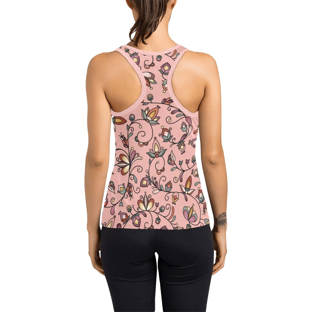 Burnt Sky Petals Peach Women's Racerback Tank Top