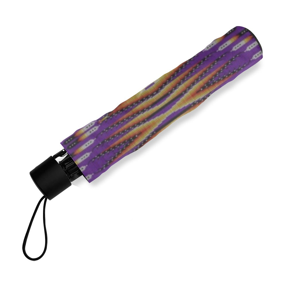 Fire Feather Purple Foldable Umbrella
