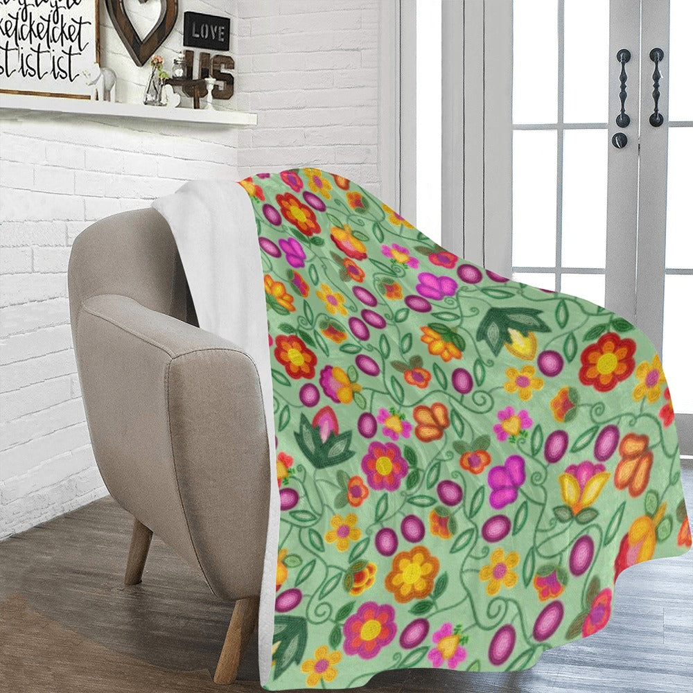 Boreal Bounty Green X-Large Micro Fleece Blanket