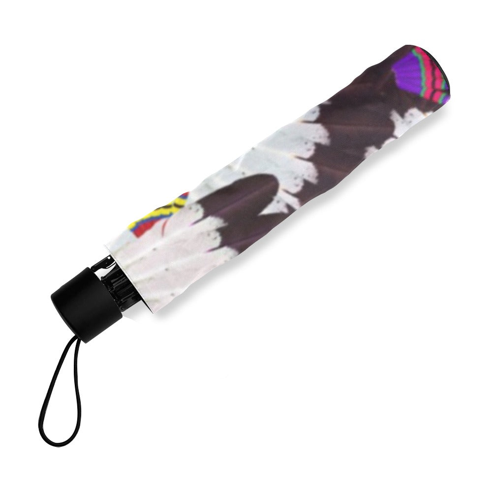 Eagle Feather Fans Foldable Umbrella