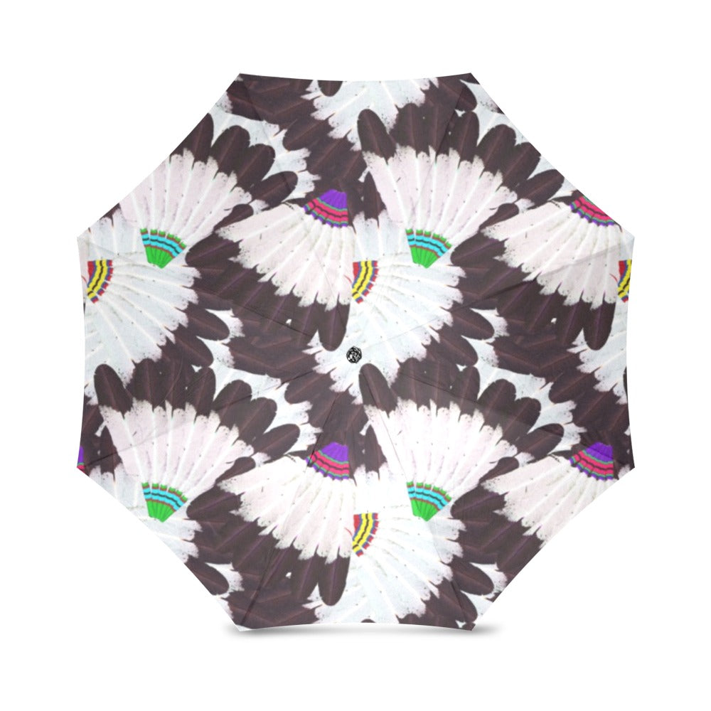 Eagle Feather Fans Foldable Umbrella