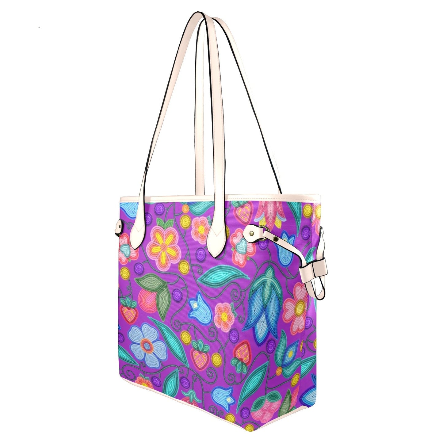 Sweet Offering Purple Clover Canvas Tote