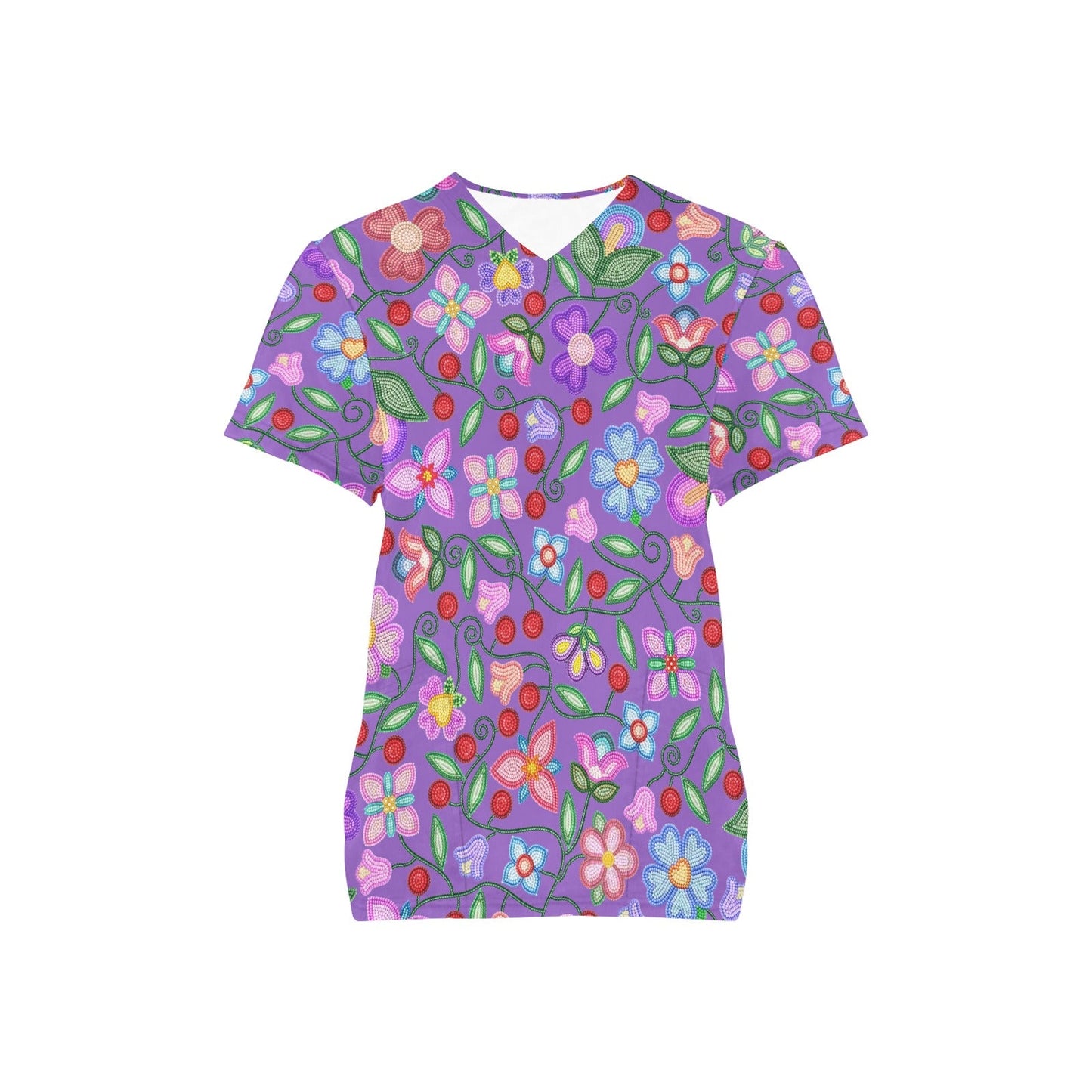 Petal Harmony Lavender Scrub Top