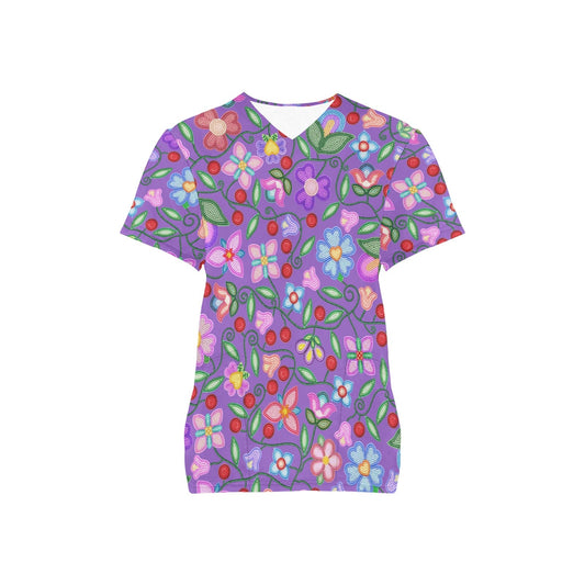 Petal Harmony Lavender Scrub Top