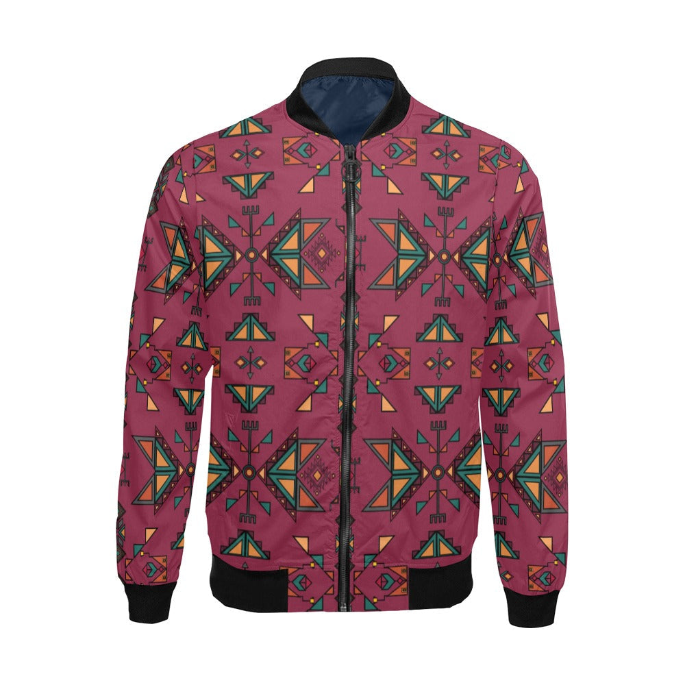 Arrow Dawn Maroon Bomber Jacket for Men
