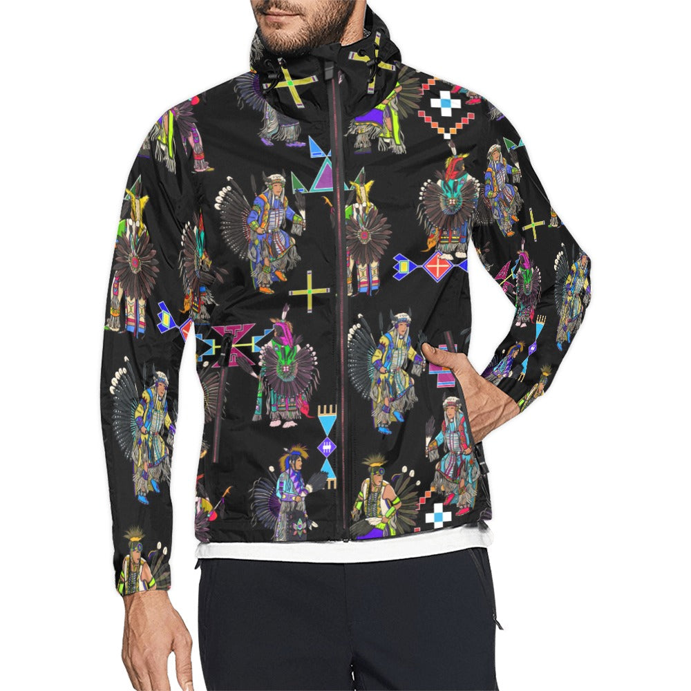Men's Tradish Dancers Black Men's Windbreaker