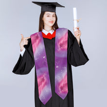 Load image into Gallery viewer, Animal Ancestors 7 Aurora Gases Pink and Purple Graduation Stole
