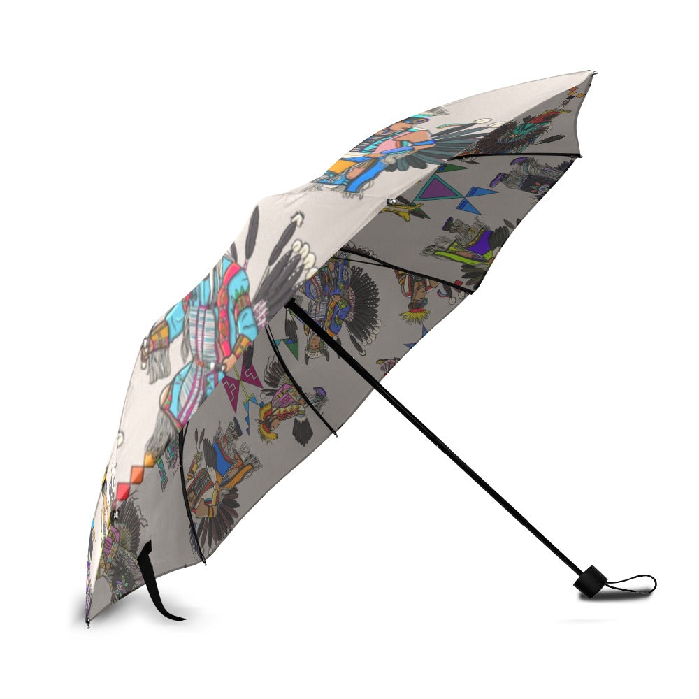 Men's Tradish Dancers Muslin White Foldable Umbrella