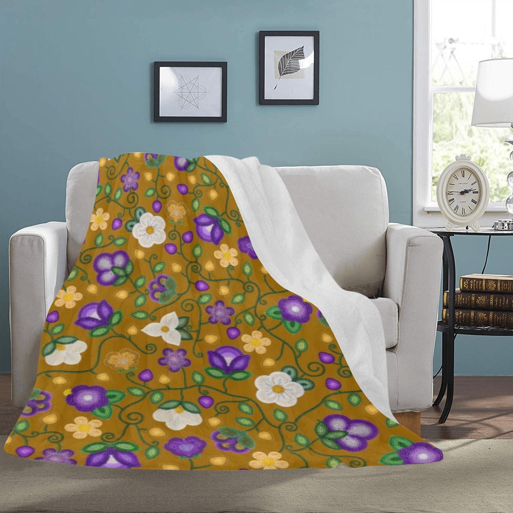 Midnight Moss Bloom Toffee X-Large Micro Fleece Blanket