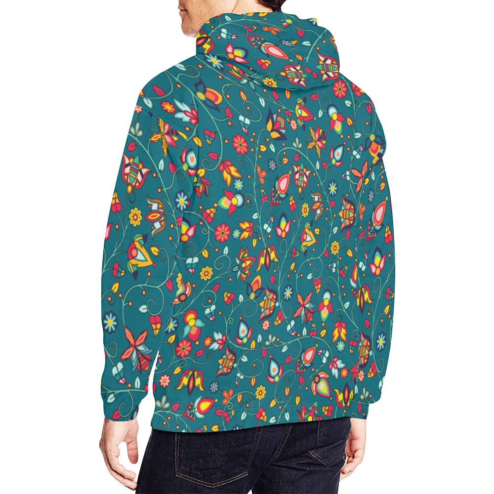 Thorny Path Teal Hoodie for Men