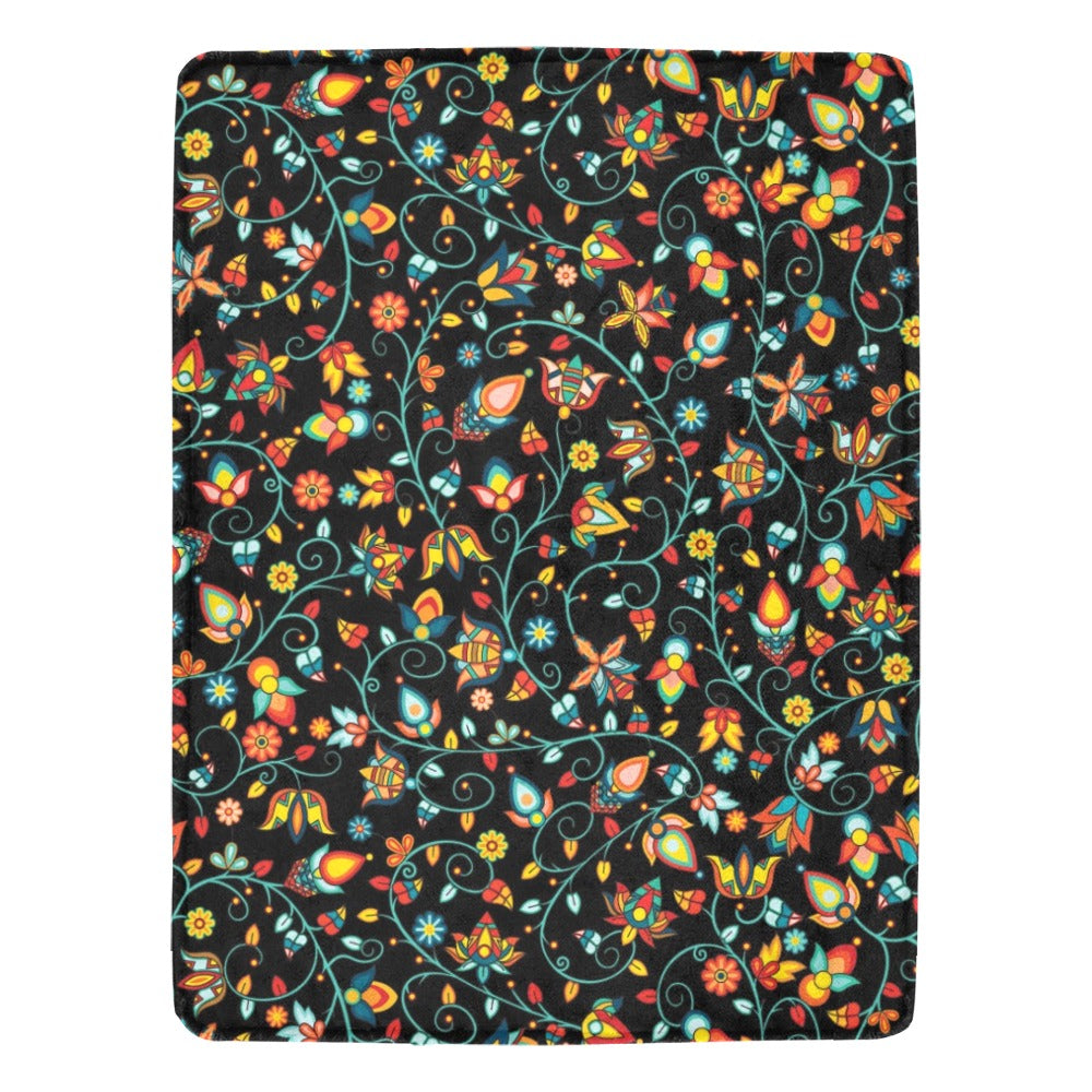 Thorny Path Black X-Large Micro Fleece Blanket
