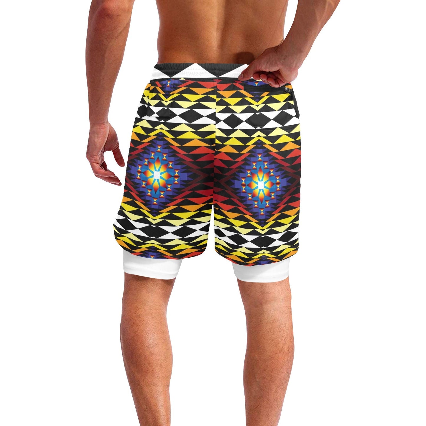 Sunset Blanket Men's Sports Shorts with Compression Liner