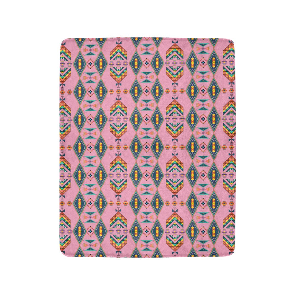 Travois Tipi Dusky Sunset Ultra-Soft Micro Fleece Blanket 40"x50"