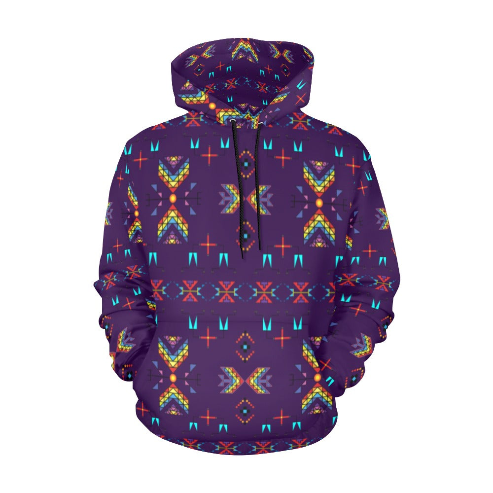 Rainy Chief Rainbow Dark Purple Hoodie for Men