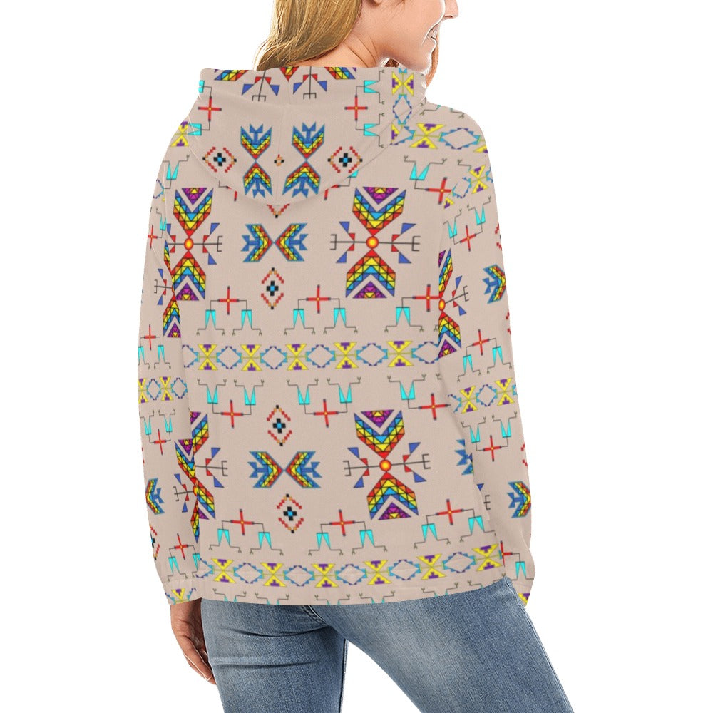 Rainy Chief Rainbow Taupe Hoodie for Women