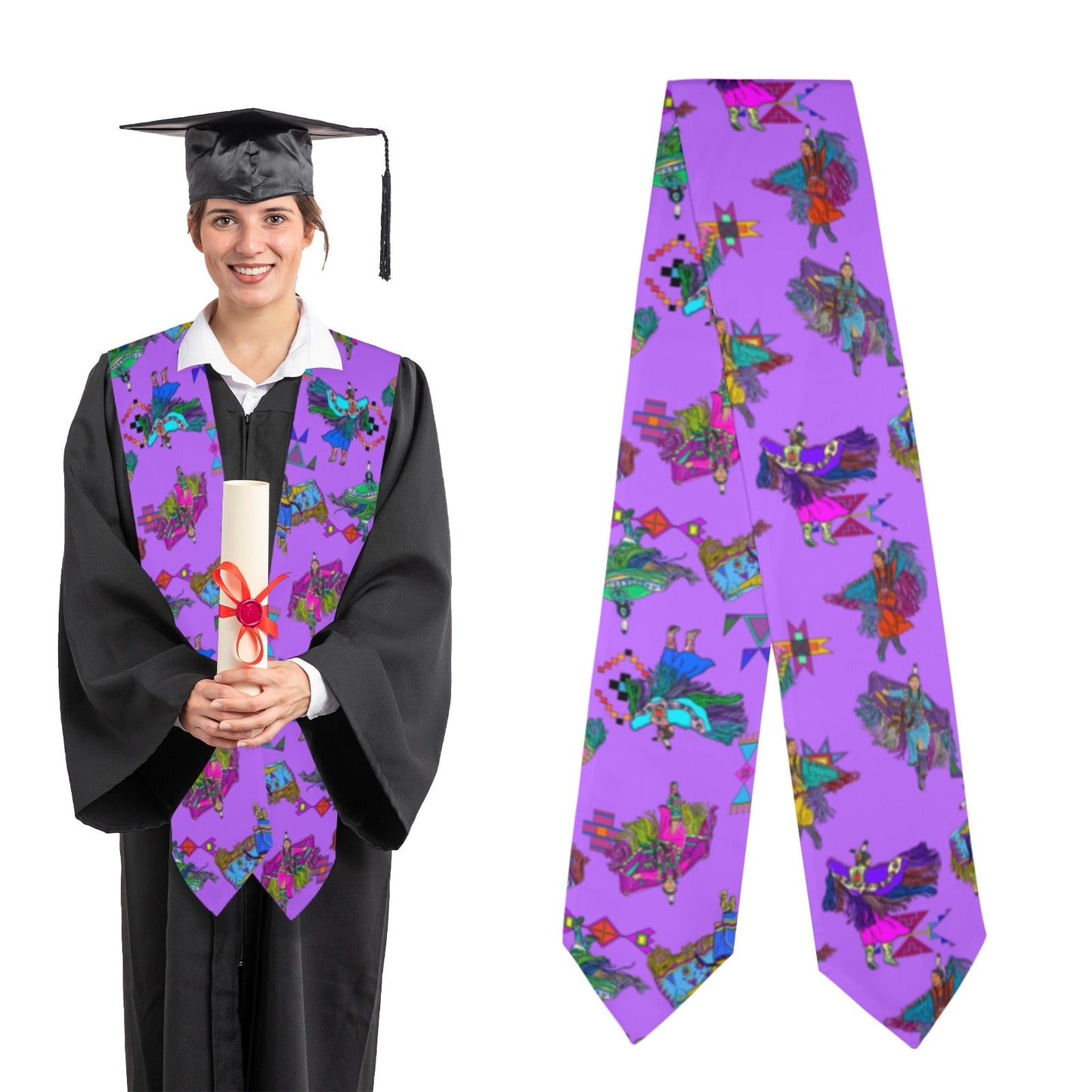 Women's Fancy Dancers Purple Graduation Stole