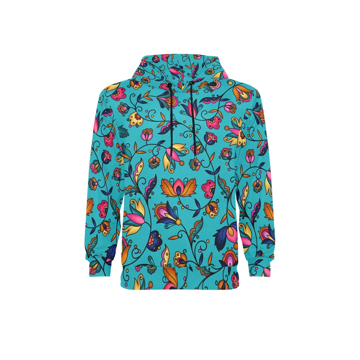 Copper Prairie Petals Fleece Hoodie