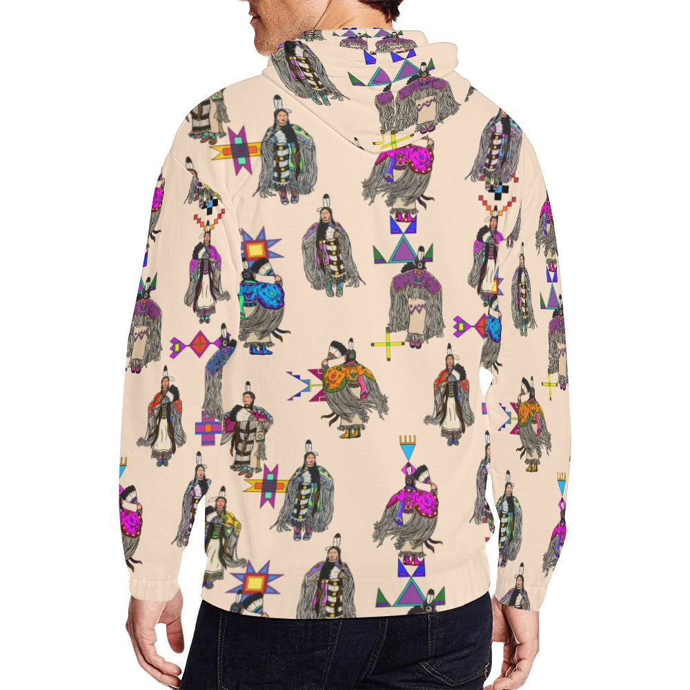 Women's Tradish Dancers Muslin Men's Zipper Hoodie