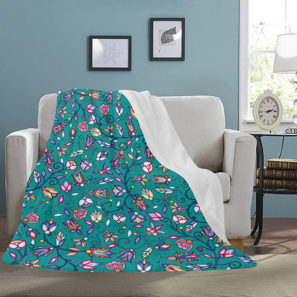 Buffalo Bloom Turquoise X-Large Micro Fleece Blanket