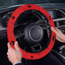 Load image into Gallery viewer, Ledger Dabbles Red Steering Wheel Cover with Elastic Edge
