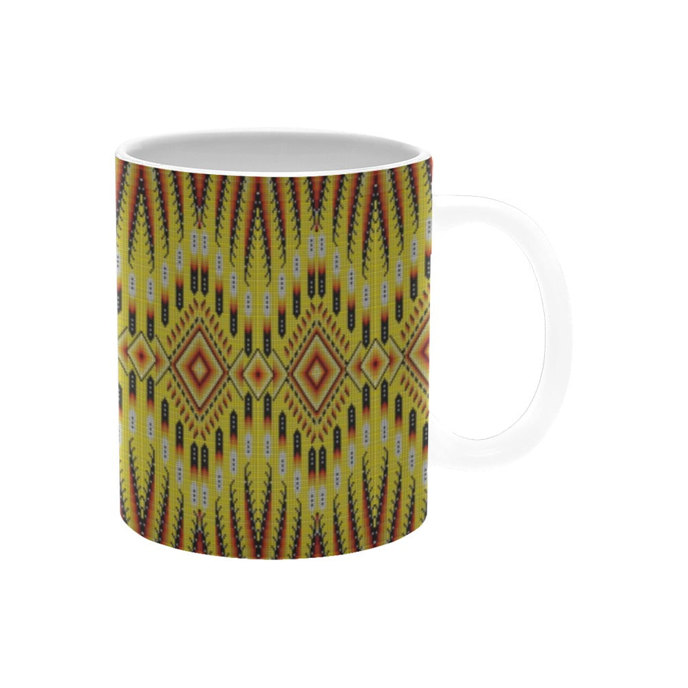 Fire Feather Yellow Mug