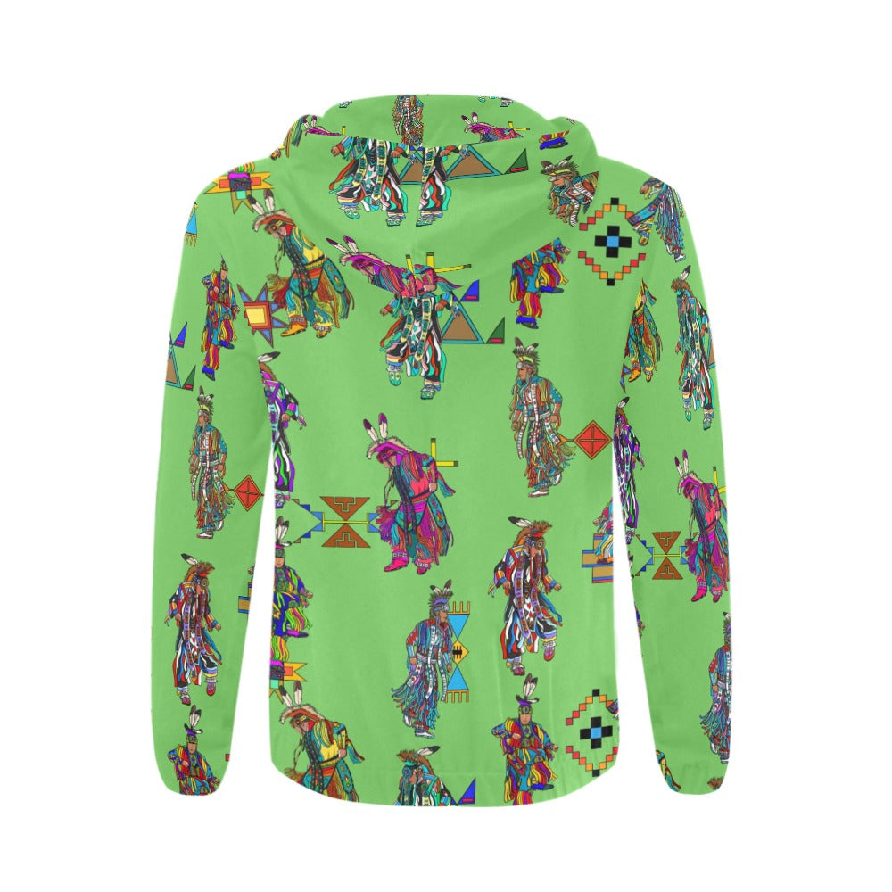 Men's Grass Dancers Grass Men's Zipper Hoodie