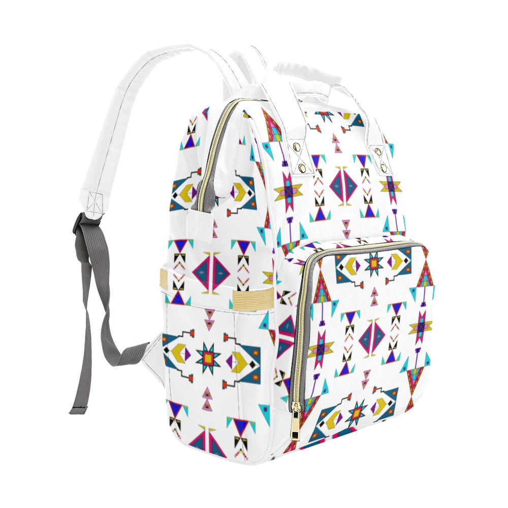 Enemy Territory White Multi-Function Diaper Backpack
