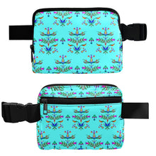 Load image into Gallery viewer, Dakota Damask Turquoise Belt Bag
