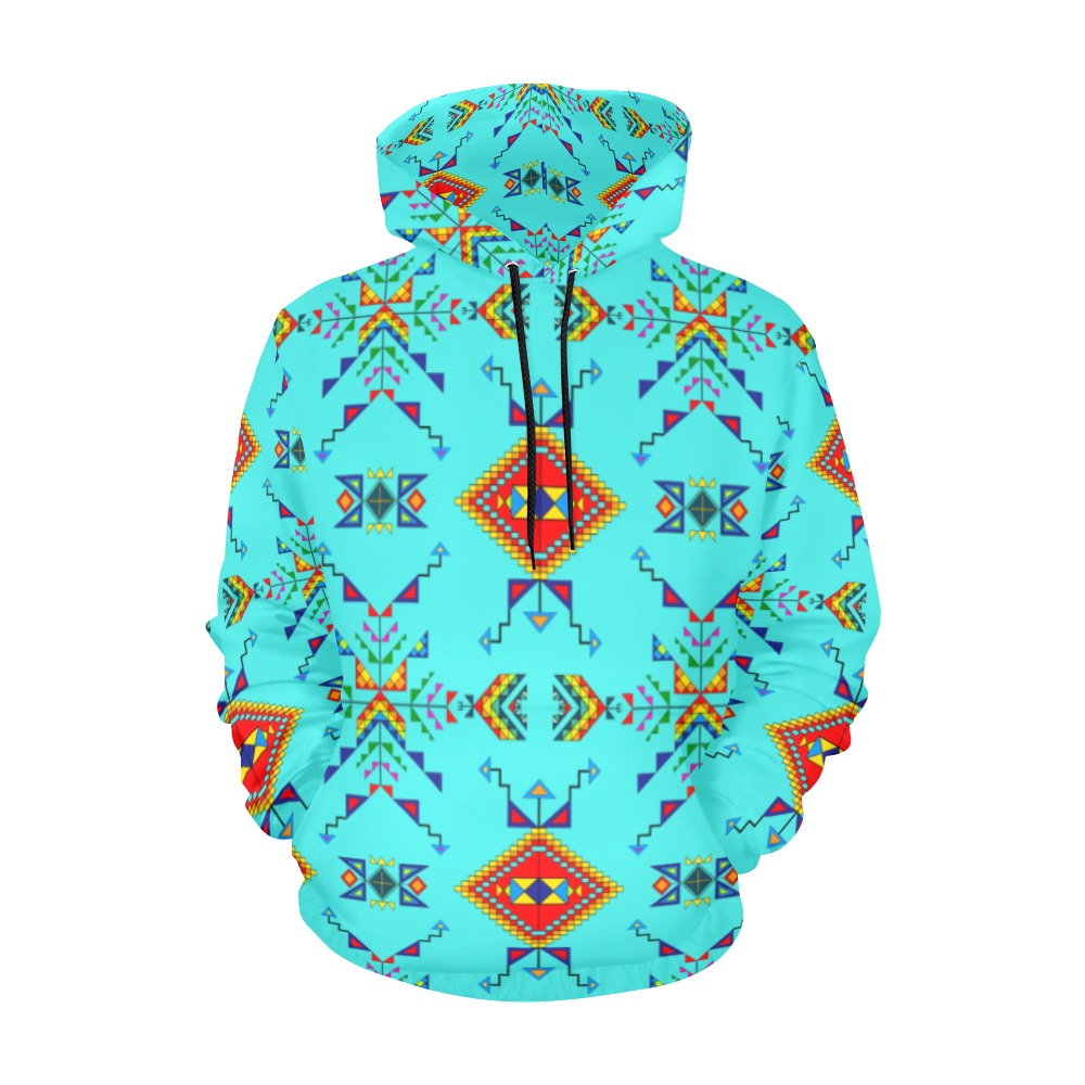 Buffalo Jump Turquoise Hoodie for Men