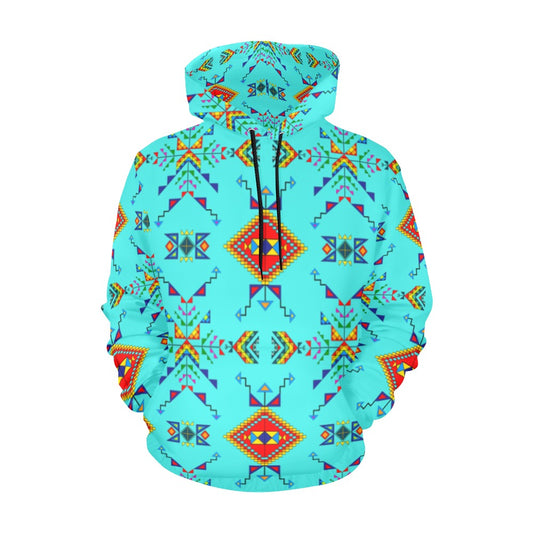 Buffalo Jump Turquoise Hoodie for Men