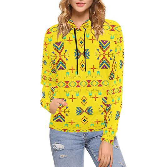 Rainy Chief Rainbow Yellow Hoodie for Women