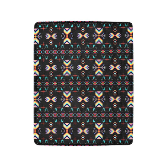 Rainy Chief Rainbow Black Ultra-Soft Micro Fleece Blanket 40"x50"