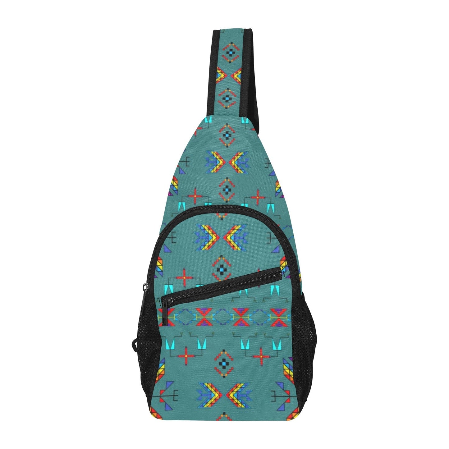 Rainy Chief Rainbow Teal Sky Chest Bag