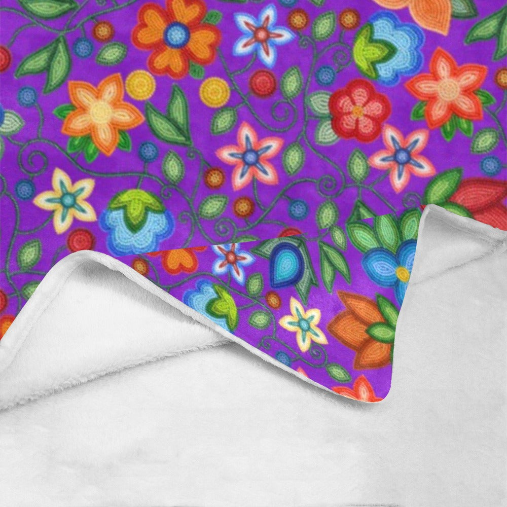Morning Harmony Purple X-Large Micro Fleece Blanket