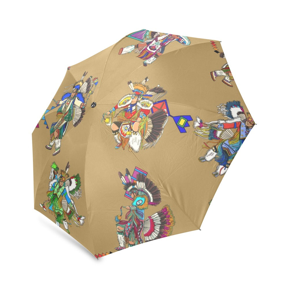 Men's Fancy Dancers Earth Foldable Umbrella