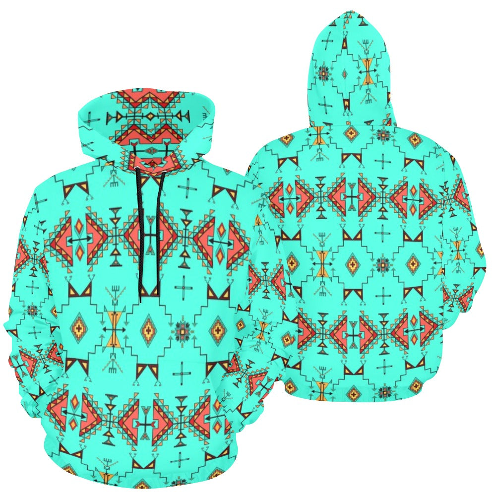 Thunder Flight Turquoise Hoodie for Women