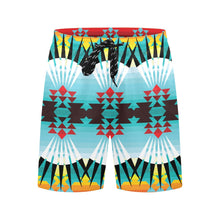 Load image into Gallery viewer, Ribbonwork Bustle Men&#39;s Mid-Length Beach Shorts
