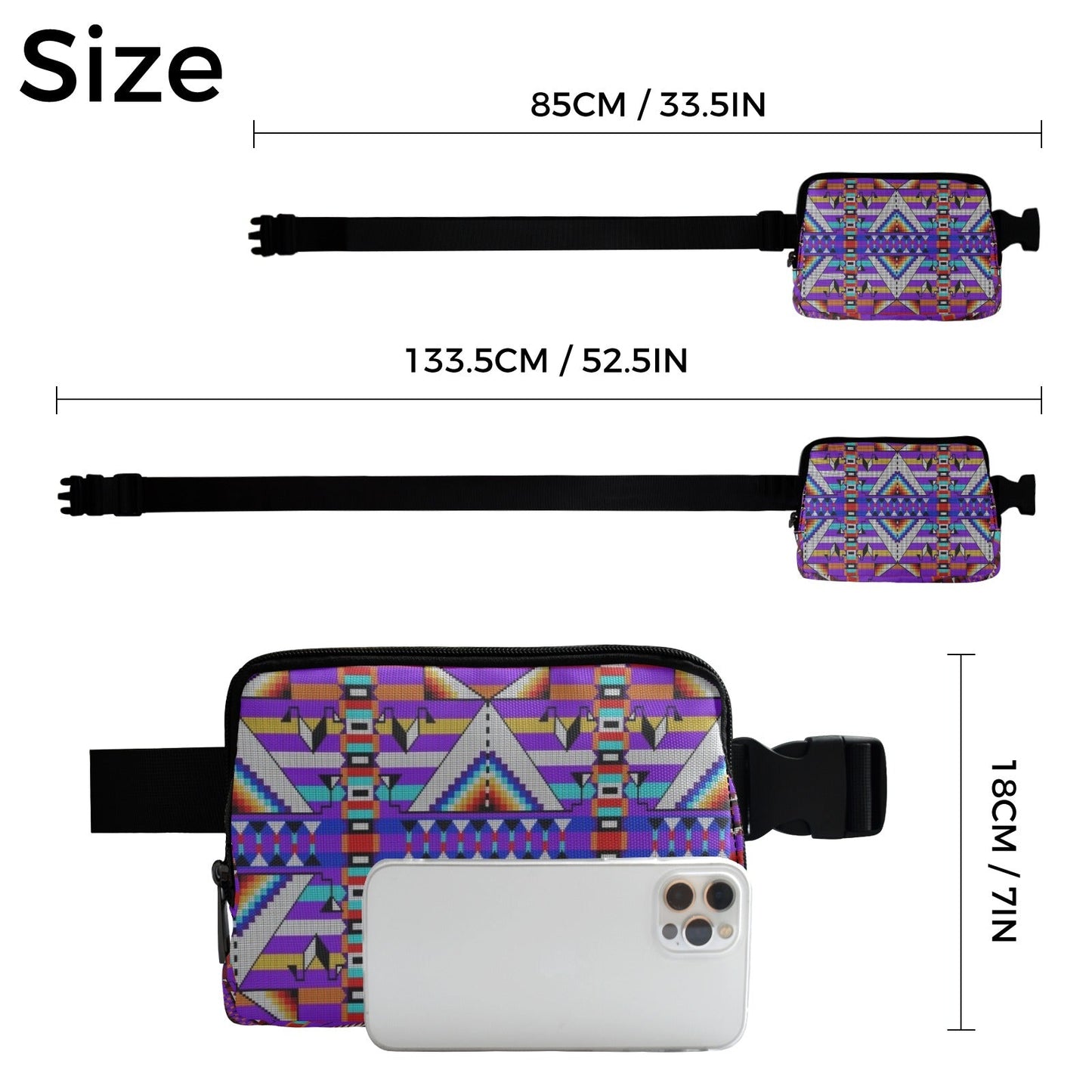 Medicine Blessing Purple Belt Bag