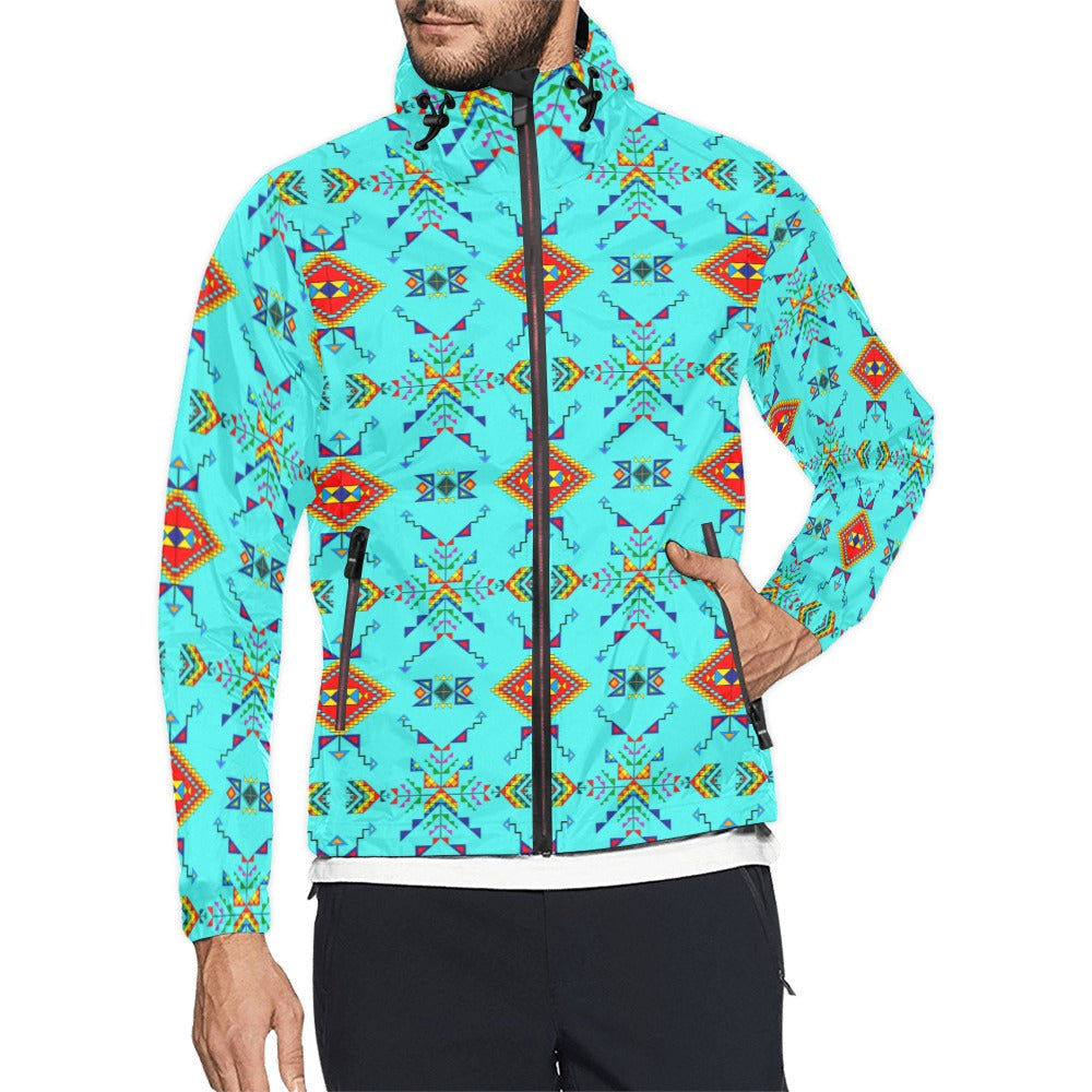 Buffalo Jump Turquoise Men's Windbreaker