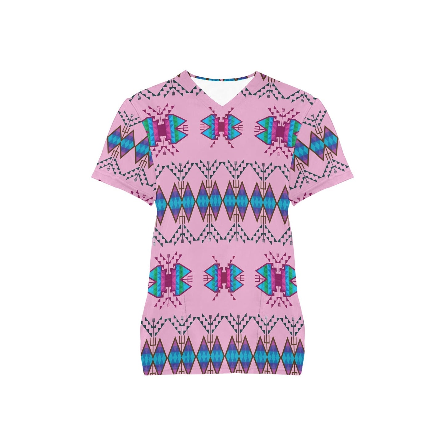 Sacred Trust Carnation Scrub Top