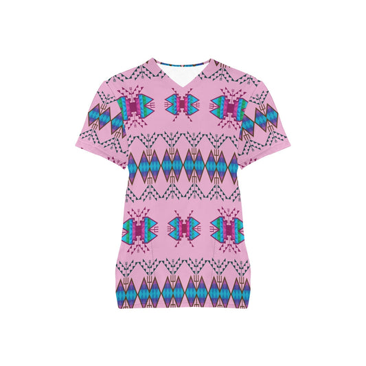 Sacred Trust Carnation Scrub Top