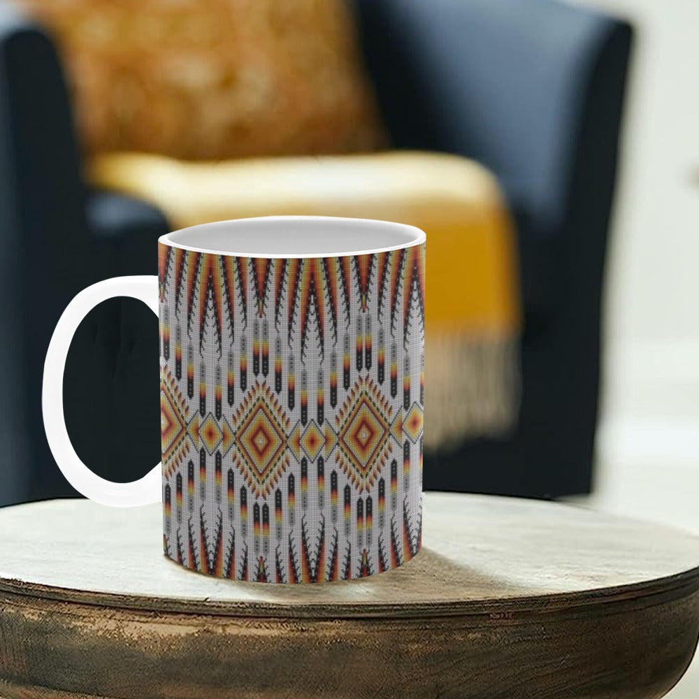 Fire Feather White Mug