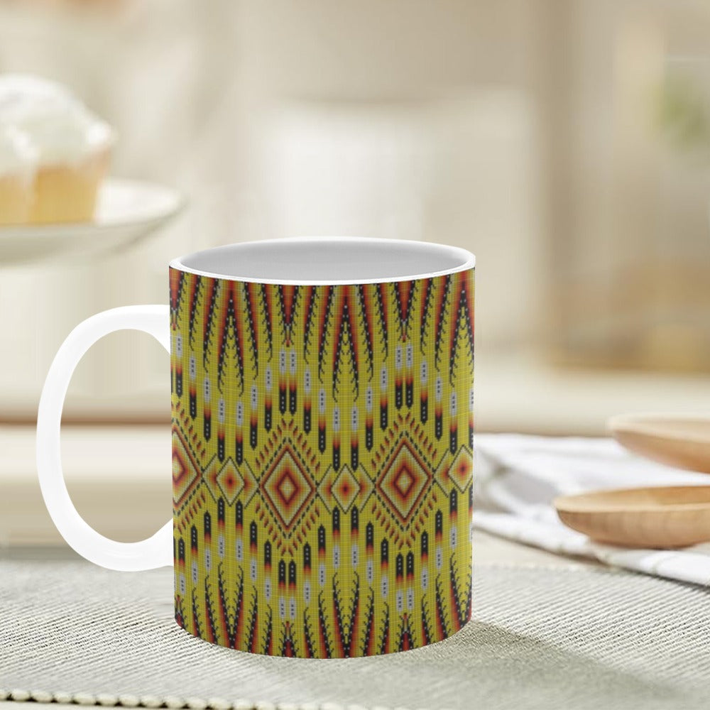 Fire Feather Yellow Mug