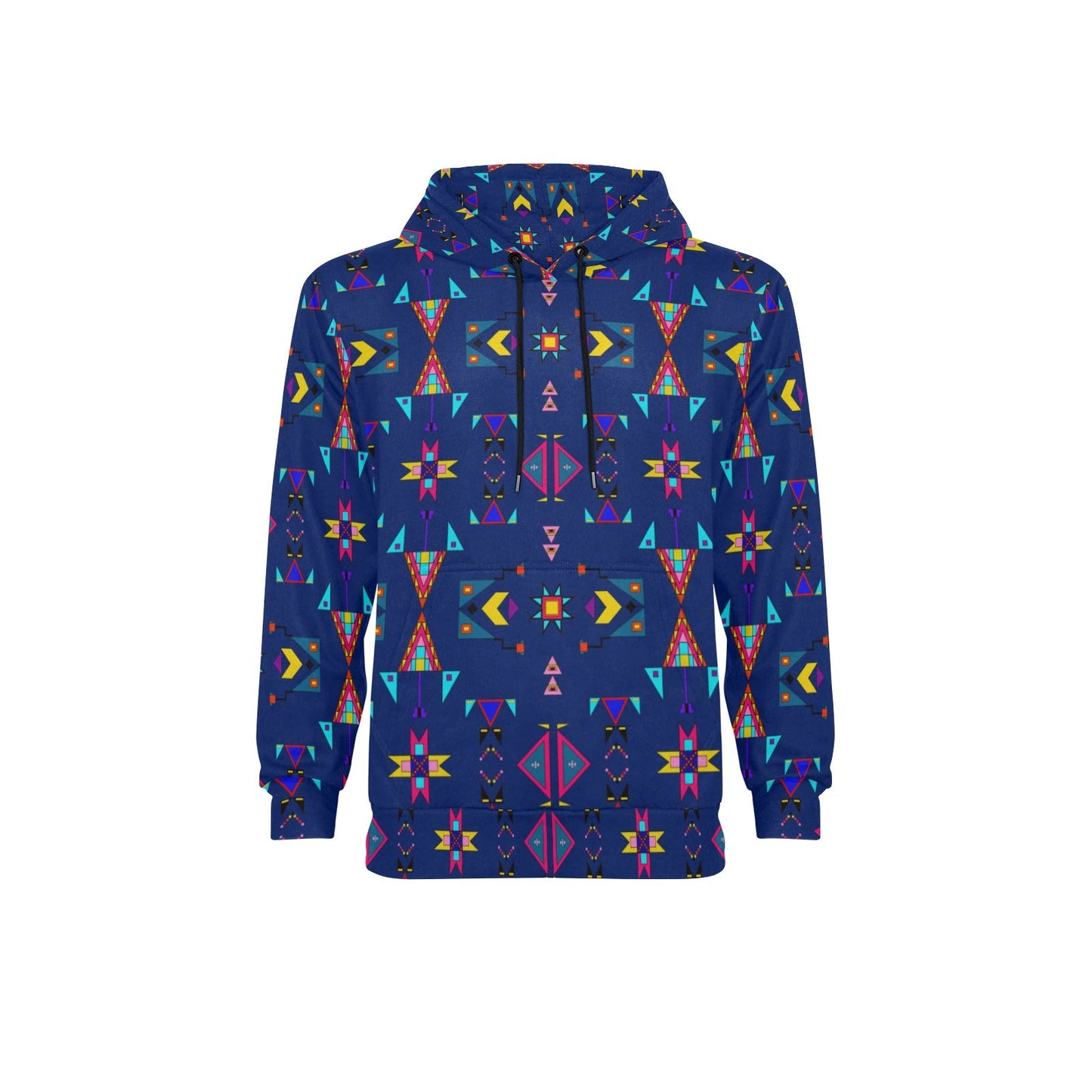 Enemy Territory Dark Navy Men's Long Sleeve Fleece Hoodie