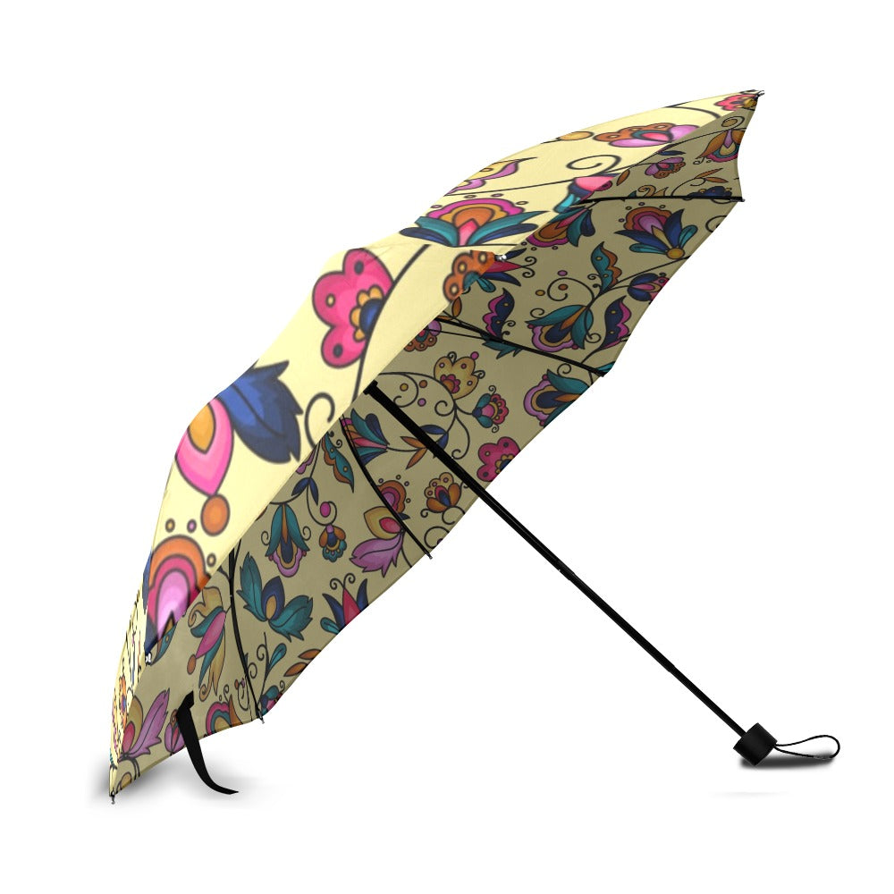 Copper Prairie Petals Yellow Foldable Umbrella