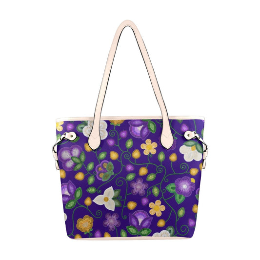 Midnight Moss Bloom Aubergine Clover Canvas Tote