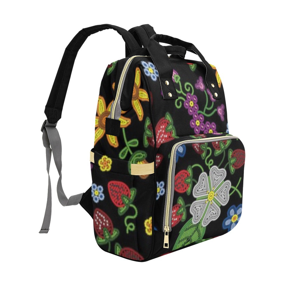 Berry Pop Midnight Multi-Function Diaper Backpack/Diaper Bag