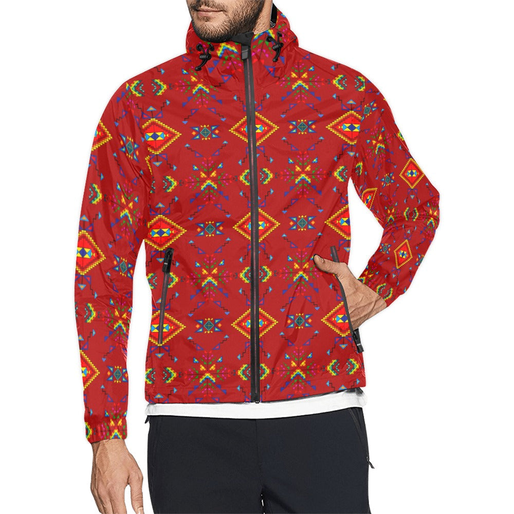 Buffalo Jump Red Men's Windbreaker
