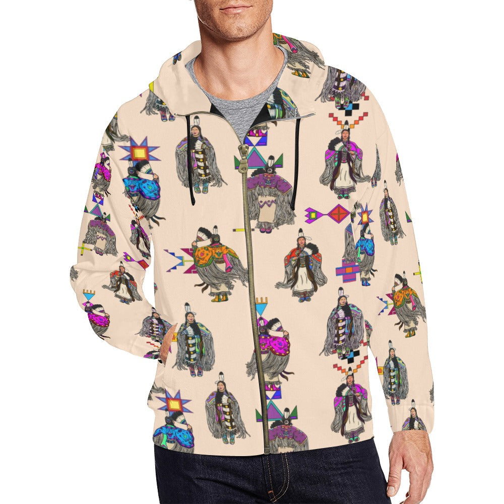 Women's Tradish Dancers Muslin Men's Zipper Hoodie