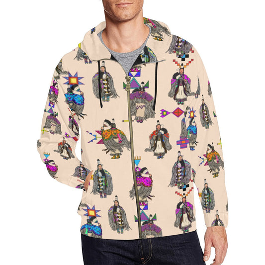 Women's Tradish Dancers Muslin Men's Zipper Hoodie